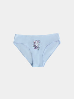 Цена за 2 штуки! Трусы для девочек слипы голубые с печатью