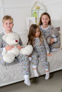 Пижама подростковая из кулирки пенье на манжетах Дрёма графити - Амадэль фото 47