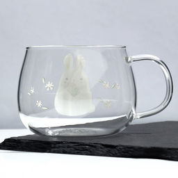 Кружка стеклянная Зайка, 400 мл