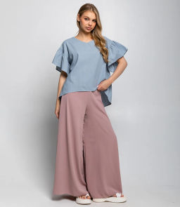 Блуза #КТ2275 (1), серо-голубой