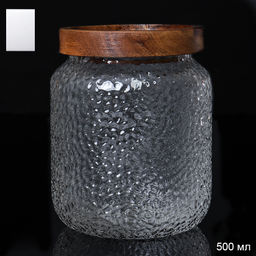 Банка для сыпучих деревянная крышка 600 мл диаметр 90 мм высота 11,5 см / LCSC7206 /уп 100/ - ГалеонТрейд фото 5