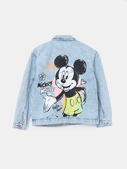 Mickey Mouse Bask?l? K?z ?ocuk Jean Ceket