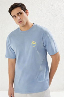 TRENDYOL MAN Ekru Oversize/Genis Kesim Meyve Bask?l? %100 Pamuklu T-Shirt TMNSS25TS00030 - Trendyolmilla фото 2