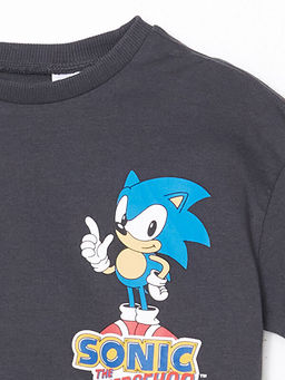 Sonic Bask?l? Erkek ?ocuk Ti??rt ve ?ort 2li