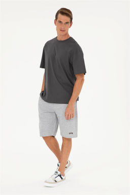 Мужские серые меланжевые вязаные шорты Неожиданная скидка в корзине