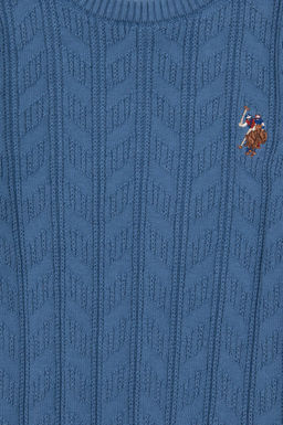 Темно-синий базовый свитер для мальчика Неожиданная скидка в корзине - U.s. polo assn фото 3
