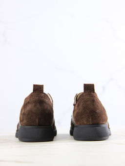 Полуботинки туфли 205.патрицияbl.Коричневая замша+коричневый