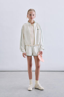 SUDADERA RIB CREMALLERA VIVOS CONTRASTE / Crudo claro - Zara фото 8