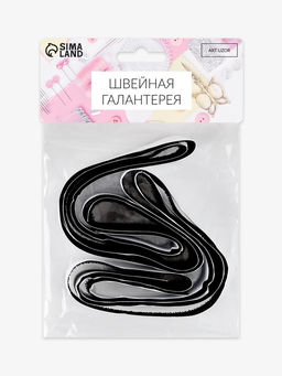Липучка клеевая, 25 мм, 1 м, чёрная