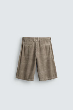 LIMITED EDITION WIDE-LEG CORDUROY BERMUDA SHORTS - Zara фото 7