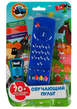 Умка. Обучающий пульт "Синий трактор" 70 песен, загадок, стихов, свет, блист., бат., арт.HT583-R1