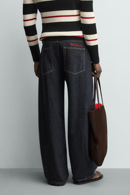 JEANS BALLOON FIT BORDADO CUPIDO / Azul - Zara фото 12