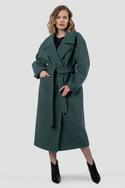 01-12216 Пальто женское демисезонное (пояс)