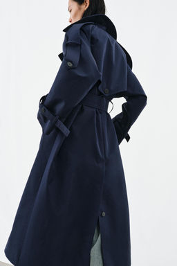 TRENCH OVERSIZE CINTUR?N ZW COLLECTION / Azul - Zara фото 5
