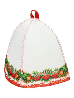 Шапка для бани с принтом "Рябина"