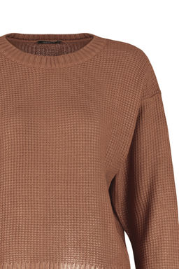 Kahverengi Varak Bask?l? Triko Kazak TWOAW24KZ00969