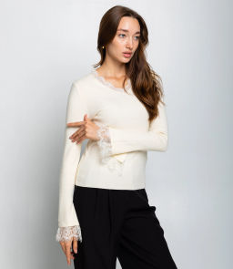 Джемпер #КТ9045, кремовый