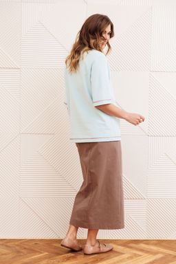 Костюм Gizart 5425 голубой, капучино  фото 3