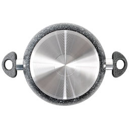 Жаровня с антипригарным покрытием д26см Stone Pan, h6,8см, s0,3см, ручки из термостойкого пластика, усиленное минералами покрытие (Россия) - Домашняя мода фото 3