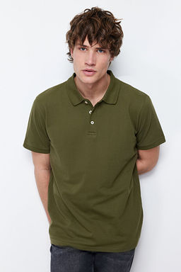 Haki Slim Fit Polo Yaka K_sa Kollu Polo Yaka T-shirt TMNSS20PO0009