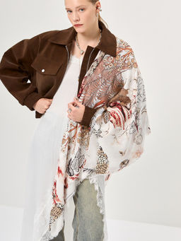 Платок жен. виск+шерсть 130х130 LSZ33-634-08