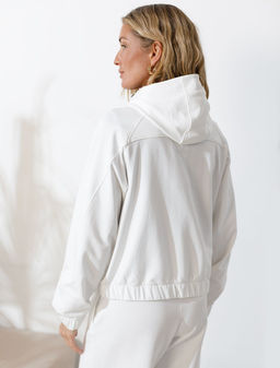 Худи на молнии из петельчатого футера двухнитки с эластаном без начеса - Vilatte фото 3