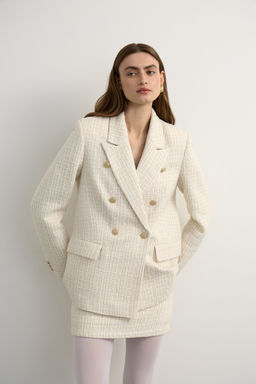 Жакет из твида двубортный - Mollis фото 12