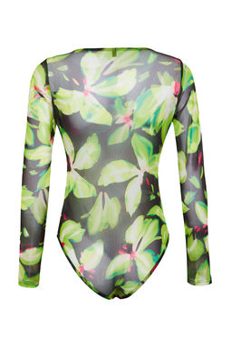 Yesil Bask?l? Tul C?tc?tl? Transparan Orme Body TWOAW24BD00051 - Trendyolmilla фото 8