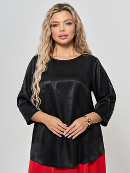 Блузка 0220-1а черный муар - Dora фото 8