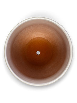 Горшок цветочный с поддоном 1,6 л, d15/h13 см белый керамика, "Перл" (М)