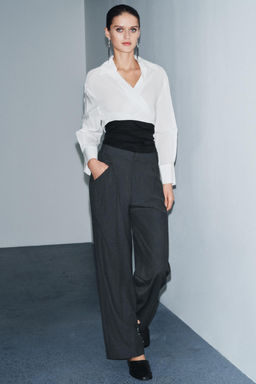 ZW COLLECTION LIMITED EDITION WOOL BLEND TROUSERS WITH POCKETS - Zara фото 4