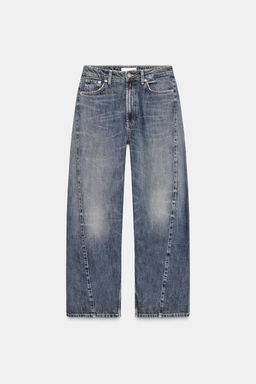 JEANS TRF BAGGY BARREL TIRO MEDIO / Azul - Zara фото 4