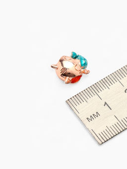 Цена за 5 шт. Шарм «Кошечка» русалка, морской в розовом золоте