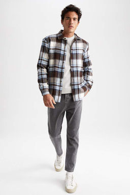 Рубашка Lumberjack с длинным рукавом в клетку обычного кроя - Defacto фото 6