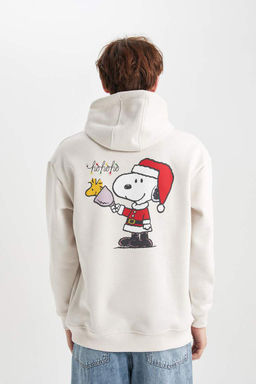 Толстовка свободного кроя с капюшоном Snoopy с рождественской тематикой - Defacto фото 9