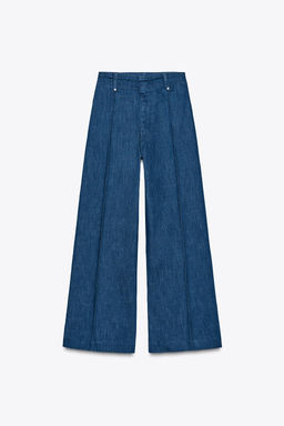 JEANS ZW COLLECTION WIDE LEG HIGH-WAIST - Zara фото 6