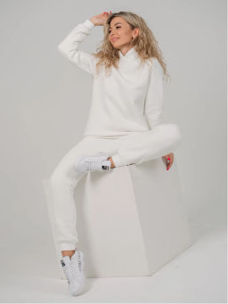 Костюм Токио молочный (брюки) (футер)