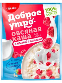 5 шт.У Каша Овсян быстПриг малинВкусСливок 40г