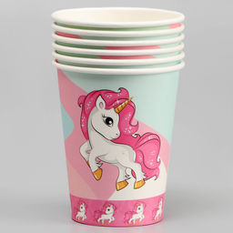 Стаканы бумажные Единорог, 6 шт. - Страна карнавалия фото 2