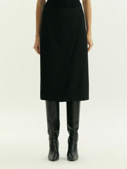 Юбка-карандаш миди на запах, S1074/monk - Emka фото 3