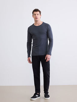 Bisiklet Yaka Uzun Kollu Erkek Ti??rt