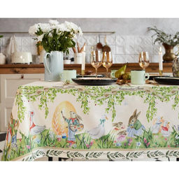 Скатерть Этель Акварельные зайцы 110х147 см, 100% хл, саржа 190 гр/м2  фото 19