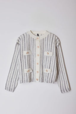 Ekru Yumusak Dokulu Ceket Gorunumlu Triko H?rka TWOAW25HI00016 - Trendyolmilla фото 6