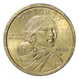 1 доллар 2000 года P США Сакагавея  Парящий Орел