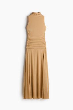 Gathered mesh dress