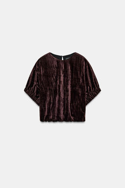VELVET BALLOON TOP - Zara фото 7