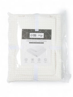 Банные полотенца LoveLife Waffle stone, 2 шт.: 100×150, 50×100 см, хлопок 100%