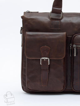 Портфель мужской кожаный 0065Z coffee Zinimsk