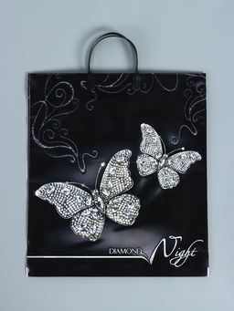 Цена за 10 шт. Пакет «Бриллиантовая ночь», полиэтиленовый с пластиковой ручкой, 44×40 см, 100 мкм