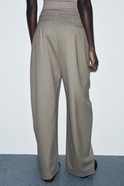 ZW COLLECTION HERRINGBONE BALLOON TROUSERS - Zara фото 3